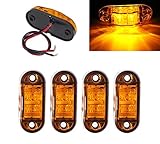 ShuoHui 4 x LED 12V to 24V Gelb BEGRENZUNGSLEUCHTE POSITIONSLEUCHTE SEITENMARKIERUNGSLEUCHTE LKW...