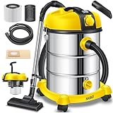 MASKO® Industriestaubsauger Staubsauger Nass Trocken Sauger Edelstahl 2300W + Steckdose,...