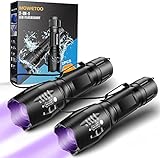 MOWETOO UV Taschenlampe, Led Taschenlampe 2 in 1, UV-Licht LED Schwarzlicht Taschenlampen mit 500LM...
