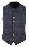 Moschen-Bayern Herren Weste Trachtenweste Hochzeitsweste Trachten Gilet Oktoberfest Herrenweste Blau...