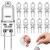 Unnderwiss halogenlampen （10 Stück） halogen leuchtmittel 12V 20W 2800K G4 Glühbirne Warmweiß...