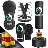 KESSER® Boxsack Set stehend Erwachsene mit Boxhandschuhe + Springseil, Kickboxsack, Freistehender...