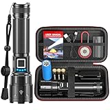 BUCASA Taschenlampe LED Aufladbar 1000000 Lumen, LED Taschenlampe Extrem Hell XHP70.2...