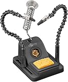 goobay Löthilfe Dritte Hand - Helfer für Lötarbeiten, 2x flexibler Schwanenhals mit...