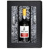 Geschenkset: Sandeman Ruby Portwein (0,75 l) mit 2 Portwein-Gläsern