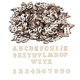 400 Stück 15mm Kleine Holzbuchstaben zum Basteln und Holzzahlen: 200 STK Holz Buchstaben(A-Z) & 200...