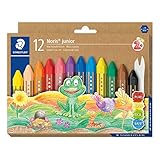 STAEDTLER Wachsmalkreide Noris junior 224, perfekt für kleine Kinderhände, extra bruchsicher, Etui...