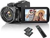 Videokamera Camcorder 1080P 30FPS 36MP Vlogging Kamera Recorder für YouTube, Digital Camcorder mit...