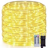 OxyLED LED Lichterschlauch Außen 20m 300 LEDs - Lichterschlauch Aussen IP44 Wasserfest 8 Modi...