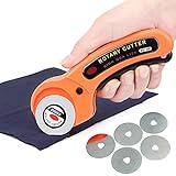 45 mm Rotationsmesser mit 5 Stück, 45 mm, runde Klingen, Stoff, Führung, Schneidemaschine,...