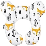 PANSYFEN Baby Reisekissen Nacken und Kopfstütze 100% Baumwolle U Form Kinderkissen Baby...