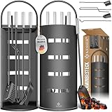 KESSER® Kaminzubehör 5-teiliges Kaminbesteck Set | Modern Design, beschichtet, Hochwertige...