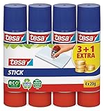 tesa Stick ecoLogo - Geruchsneutraler Klebestift für Papier und Pappe - Lösungsmittelfrei und...