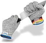 LauterSchutz® 1 Paar PREMIUM Schnittschutz Handschuhe aus Kreuzfaser-PE-Stoff - hoher Komfort &...