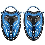 Schwimmpaddel Power Hand Paddles Schwimmtrainingswerkzeuge für Männer Frauen l blau