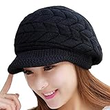 Winter Strickmütze Schirmmütze Damen Wintermütze Beanie Mütze Hüte Mützen Caps Gestrickte...