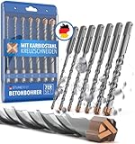 STONE REEF Betonbohrer Set Profi - [7-teilig inkl. Bohrerkassette] - SDS Plus Bohrer Set Ø 5mm,...