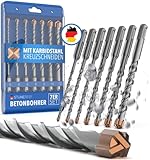 STONE REEF Betonbohrer Set Profi - [7-teilig inkl. Bohrerkassette] - SDS Plus Bohrer Set Ø 5mm,...