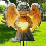Zidoley Grabschmuck Wetterfest, 2D Grabengel Wetterfest Aus Acryl, Engel Für Grab Deko,...