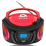 KLIM Boombox Radio mit CD Player - NEU - FM-Radio, CD Player, Bluetooth, MP3, USB, AUX - Inklusive...