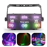 Stroboskop Discolicht Partylicht, DMX Effektstrahler LED RGB Licht DJ Projektor Musikgesteuert DJ...