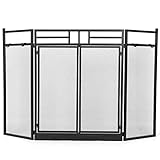 Kaminschutzgitter, freistehendes Kaminschutzgitter, 3-teiliges Kaminschutzgitter aus Stahl für den...