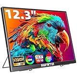 HGFRTEE Portable Monitor 12,3 Zoll,1920x1280 FHD,15:10,Blendfrei,IPS, 178° Weitwinkel,sRGB...