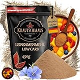 450g Leinsamenmehl als Mehlersatz von Krautschmaus, gemahlene Leinsaat, Leinsamen gemahlen,...