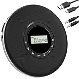 Greadio Tragbarer CD-Player Discman CD Spieler Anti-Skip Schutz 4 EQ-Sounds CD Player,...