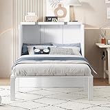 Lexiou Schrankbett 90x200 cm, Wandbett mit Lattenrost, Wandklappbett, vertikales Schrankbett mit...