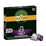 Jacobs Kaffeekapseln Lungo Intenso, Intensität 8 von 12, 200 Nespresso®* kompatible Kapseln, 10 x...