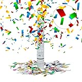 Relaxdays 10 x Party Popper 40 cm im Konfettikanonen Set, Konfetti Bombe für Hochzeit und...