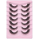 Wimpern Fake Lashes Natural Look Russian Strip Cat Eye 3D Künstliche Falsche Wimpern D Curl Lashes...