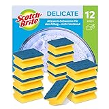 Scotch-Brite Delicate, nicht kratzender Spülschwamm, 12 Stück pro Packung - Allzweck-Schwamm für...