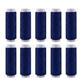 Polyester-Nähgarn, 200 m, marineblau, für Stickerei/alle Nähzwecke, Hand und Maschine, 10 Stück