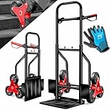 MASKO® Treppenkarre Sackkarre 200kg Transportkarre Treppensteiger Stapelkarre,klappbar...