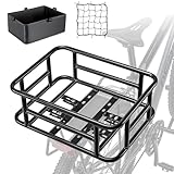 CXWXC Fahrradkorb Hinten mit Cargo Netz und Liner,Tragkraft bis zu 6kg und Volumen 10L,Fahrradkorb...