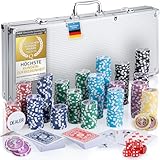 GOODS+GADGETS Profi Pokerkoffer Pokerset 500 Schwerer 12g Metallkern Poker-Chips; Pokerdeck,...