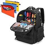 Rexmica Werkzeugrucksack für Herren mit 3 Kleine Werkzeugtaschen, Organizer-Tasche zur...