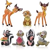 Bambi Figuren Spielzeug Kindergeburtstag Deko Geburtstag Cake Decorations 7pcs Mini Bamb Figuren Set...