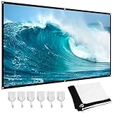 Beamer Leinwand 84 Zoll, Projektionsleinwand Outdoor 16: 9 HD | 4K Full 3D Faltbarer...