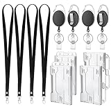 Einziehbarer Ausweishalter und Lanyard mit Kartenhalter, Lanyard, Schlüsselband Ausziehbar und...