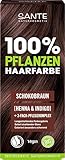 SANTE Naturkosmetik Pflanzenhaarfarbe - Schokobraun - 100g - natürliche Coloration mit Bio-Henna &...