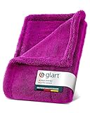 Glart 44TW6P Auto Trockentuch XXL lila – 60x40 cm Mikrofasertuch für Auto, saugstarkes Tuch zum...