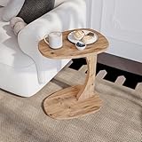 sugodesign Beistelltisch Couch mit Rollen, Kleiner Beistelltisch C-Form, Sofatisch in stylischer...