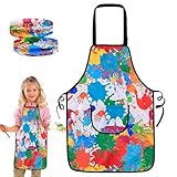 Künstliche Schürze Kinder - Verstellbare Malschürze, Mit Langen Ärmeln, Langlebige...