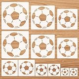 JSRQT 12 Stück Fußball Art Schablonen Wiederverwendbar Stencil Wand Malen Schablonen Football...