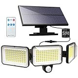 Woolmug Solarlampen für Außen mit Bewegungsmelder, 224 LED Solarleuchte IP65 Wasserdichte Solar...