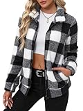 BesserBay Winter Damen Casual Taschen Reißverschluss Warm Fleece Jacke Weich Outdoor Lässig...