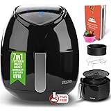 Stillstern Heißluftfritteuse 6,5L mit LED-Touchscreen, 120 Rezepte [Deutsch], 10 Programme, Timer...